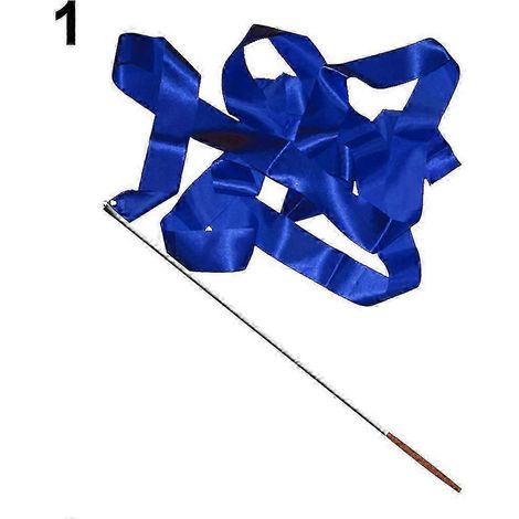 Ruban de danse coloré de 4 mètres, compatible avec la gymnastique rythmique et la gymnastique artistique, barres de rotation bleues (1/5)