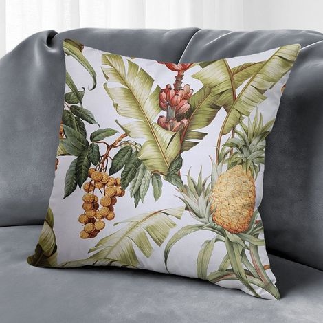 Housse de coussin plantes papillon fleurs,décoration maison élégante,40×40cm (1/5)