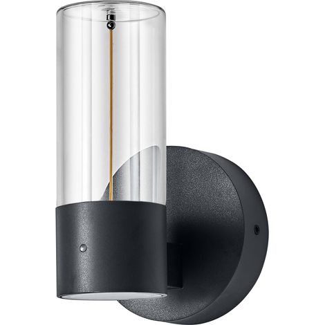 Lampe Murale OSRAM ENDURA DECOR Filament, 6,5W, 470lm, 3000K blanc chaud, capteur de lumière du jour, 4 modes, IP54, Verre/Aluminium (1/4)