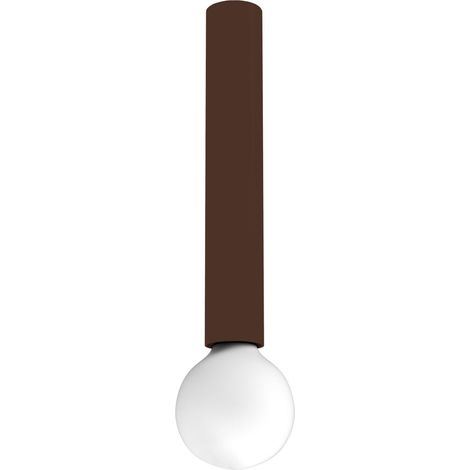 LUMICOM  PURO Plafoniera, 1X E27, max 42W, metallo, marrone corten, D.4cm H.30cm