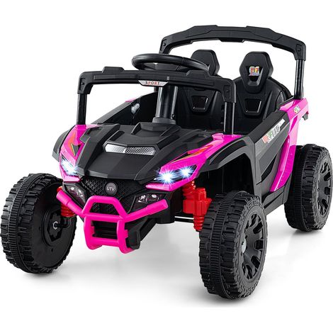 12V Kids Electric UTV Truck with Remote Control, Pink