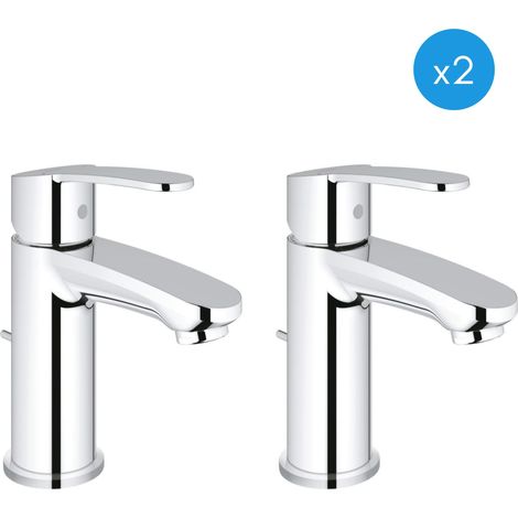 Grohe Eurostyle Cosmopolitan - Lot de 2 mitigeurs monocommande 1/2' lavabo Taille S (23037002-DUO)