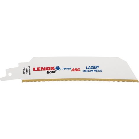 Lame scie sabre 210956118GR 229x25x09mm 18 dents Pack a 5 Unités LENOX (1/3)