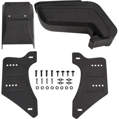 Accoudoir universel pour voiture, noir, 14 x 30 x (32-48,5) cm, ABS (1/5)