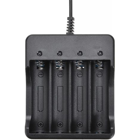 Chargeur Rapide pour Batterie AA, AAA. Convient aux Batteries : 10440, 14500, 17670, 18650, 18700. (1/4)