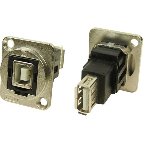 XLR Adapter USB B Buchse 2.0 auf USB A Buchse 2.0 Adapter, Einbau CP30207NM CP30207NM Cliff Inhalt: