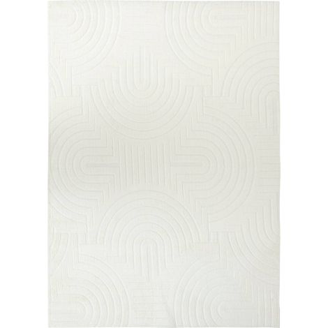 Tappeto in pelliccia sintetica arka avorio 170x120cm - Atmosphera créateur d'intérieur (1/3)