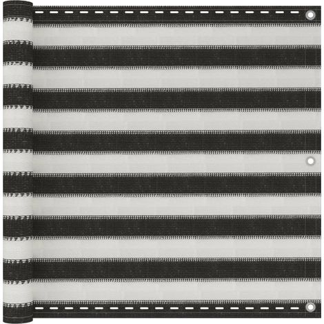 Balkon-Sichtschutz HDPE 90x500 cm Anthrazit und Weiß