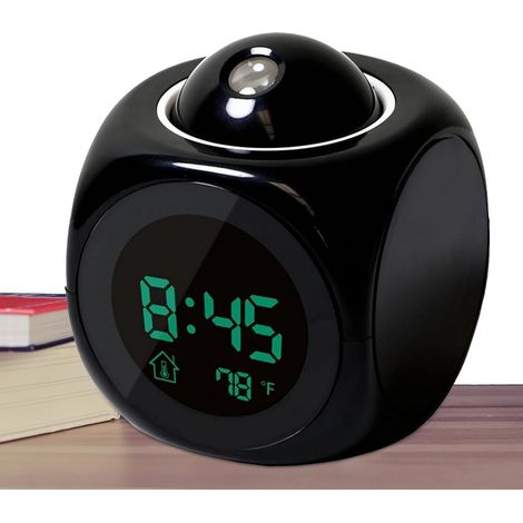 Réveil à projection – Horloge cube ABS de 10 cm (1/5)
