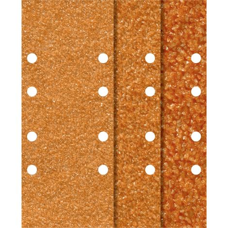 Wolfcraft Schleifstreifen Korund K40 K80 K120 93 x 230 mm 25 Stück für Schwingschleifer (1/3)