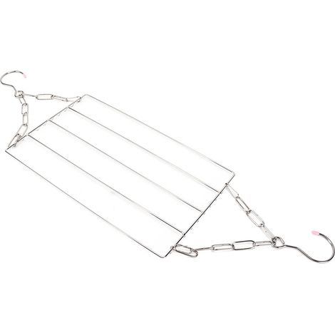 Séchoir à linge en acier inoxydable 40 cm, support multifonction pour vêtements, serviettes et chaussettes sans pinces