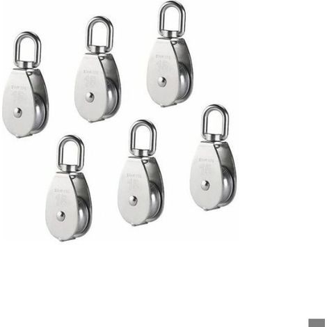 Poulie Simple en Acier Inoxydable 304 15 mm Bloc Rouleau pour Chargement jusqu 35 kg 6 Pcs couleurs multiples (1/4)
