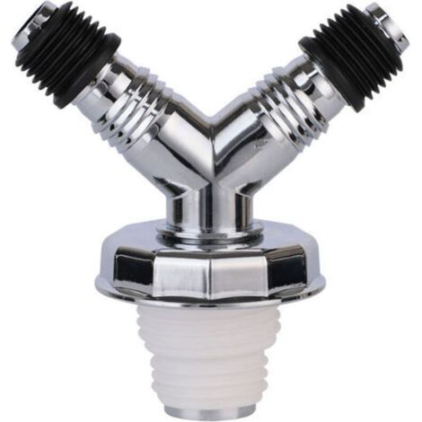 Adaptateur de siphon de sol en PVC, universel, pour cuisine, salle de bain, machine à laver, facile à installer, argenté, 1 paquet (1/4)