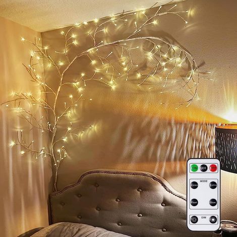 Lichterkette mit An/Aus-Fernbedienung, warmweiße Lichterkette, 5 Stufen dimmbar / 144 LEDs für Ostern, Innenwanddekoration, ästhetische Dekoration (Warmweiß) [Energieklasse G] (1/5)