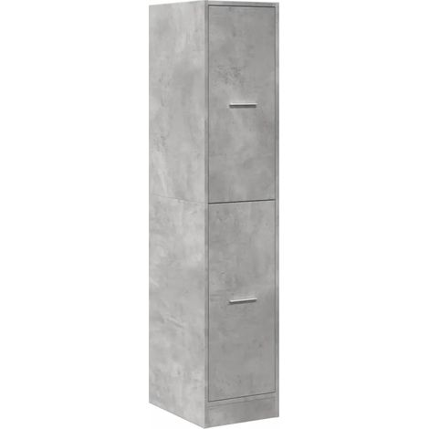 Mobiletto da farmacia multifunzionale contenitore 30 x 41 x 144,5 cm legno composito grigio cemento 020050622
