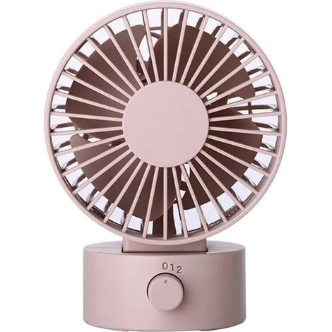 Ventilateur portable de bureau, air circulator USB silencieux oscillant pour voyage, sport et camping, rose (1/5)