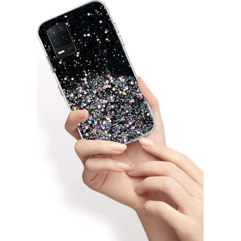 Realme 8 5G Hülle, Glitzernd, Schwarz (1/3)