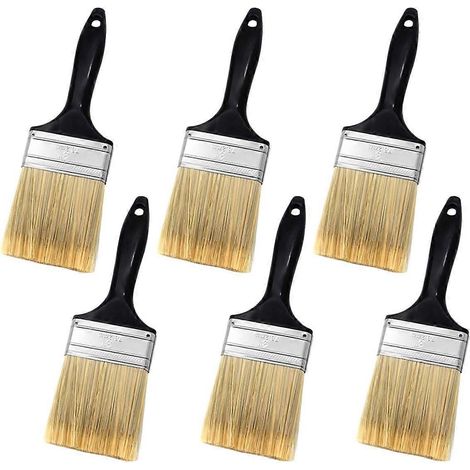 7,6 cm (3 Zoll) Flachpinsel, professionelle Malerwerkzeuge mit behandelten Griffen, schwarz (1/5)