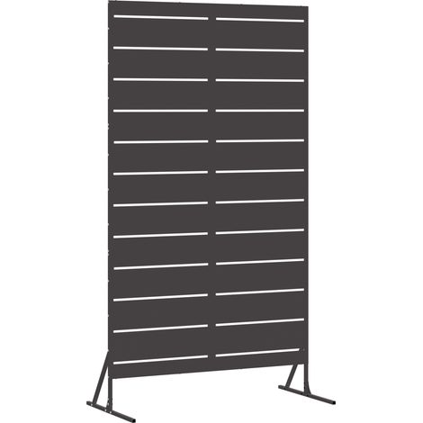 Vidaxl – Paravent de jardin 100 x 50 x 180 cm en acier noir – Protection contre le vent et les regards indiscrets – Design moderne et épuré