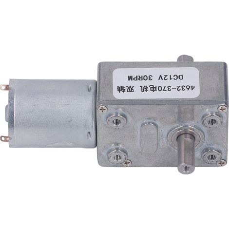 12-V-Gleichstrom-Getriebemotor 4632-370, Doppelmetallwelle, Schneckengetriebe, 30 U/min, hohe Präzision (1/5)
