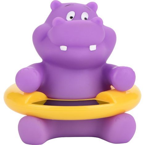 Bain bébé thermomètre flottant température affichage animal mignon hippopotame violet (1/5)