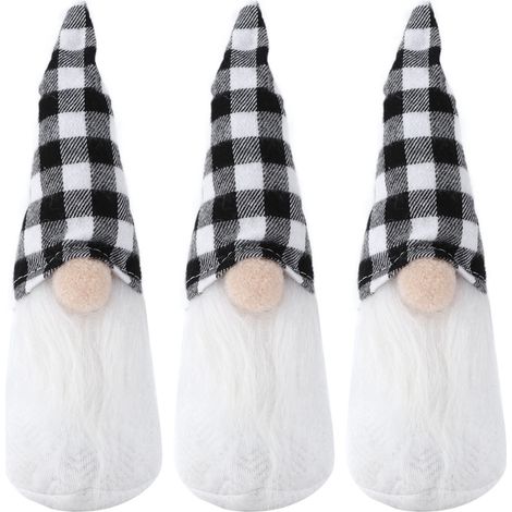 3 Poupées Sans Visage Design Unique Artisanat Fin Idée Cadeau Déco Noël (1/5)