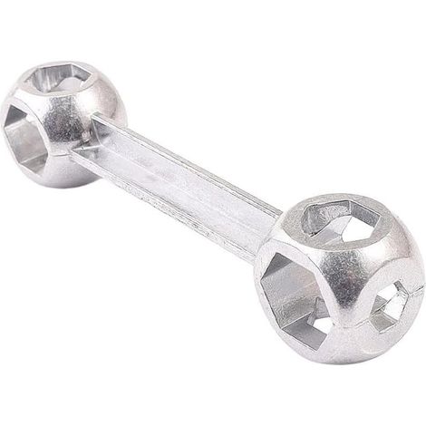 Clé multifonction de poche 10-en-1 9,2cm argenté ouvre-boîte (1/5)