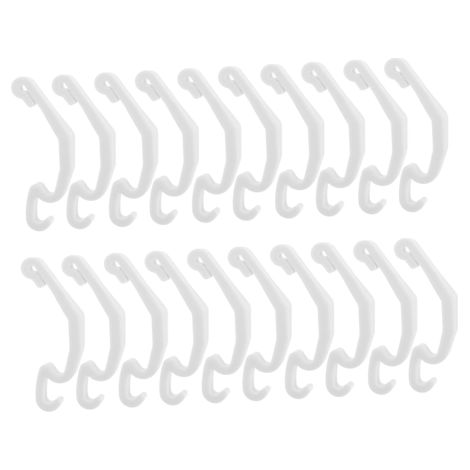 Paquete de 20 fijaciones de plástico blanco para jaulas de animales pequeños conectores laterales fáciles de instalar accesorios para jaulas de hámsteres y conejos.