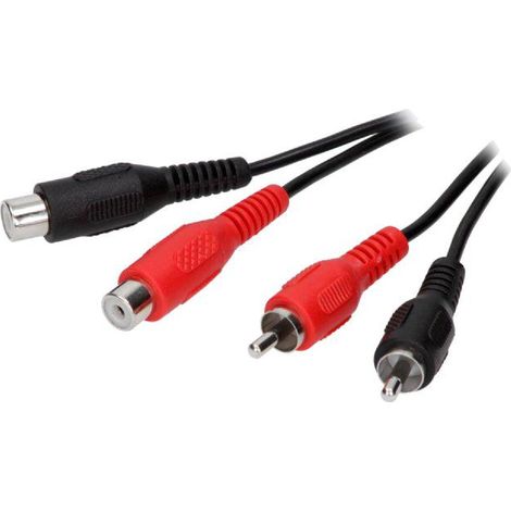 Cable Noir RCAx2 Males et Femelles 5m