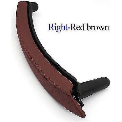 Poignée de porte intérieure de remplacement en cuir pour BMW X5 X6 E70 E71 (2007-2013) - Rouge/Marron (côté droit) (1/5)