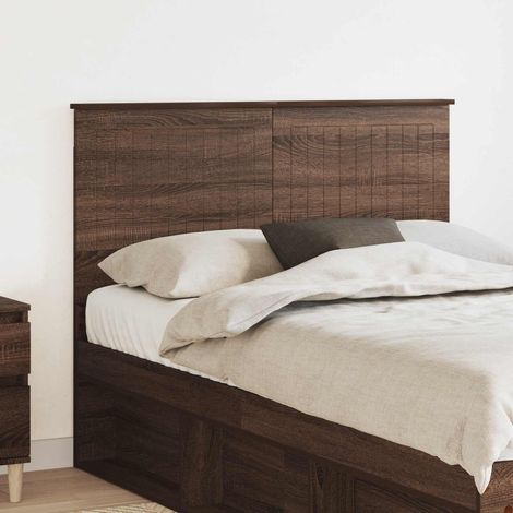Kopfteil mit Kopfteil Braun Eichen-Optik 135 cm Holzwerkstoff