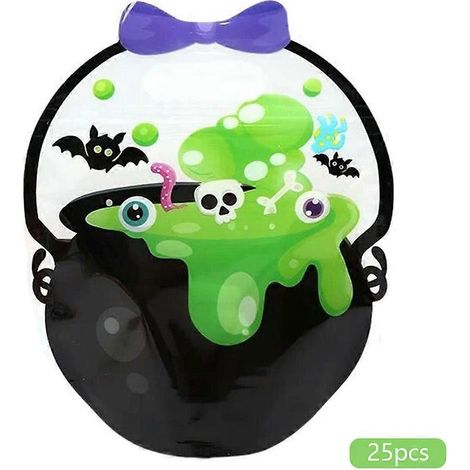 Sachets à bonbons pour Halloween, emballages cadeaux pour événements sur le thème d'Halloween, 25 pièces, noir (1/4)