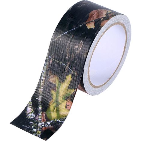 Ruban adhésif bionique étanche de 10 m, motif camouflage feuilles, idéal pour le camping, la chasse et la randonnée.