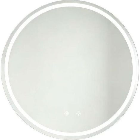 Runder Badspiegel 80 x 80 cm mit LED-Licht, Antibeschlag, dimmbar, 3 Lichtfarben (1/3)