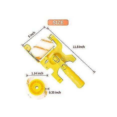 Kit combiné rouleau à peinture pour bordures, pinceau à peinture pour bordures à coupe nette, pinceaux à peinture S (1/4)