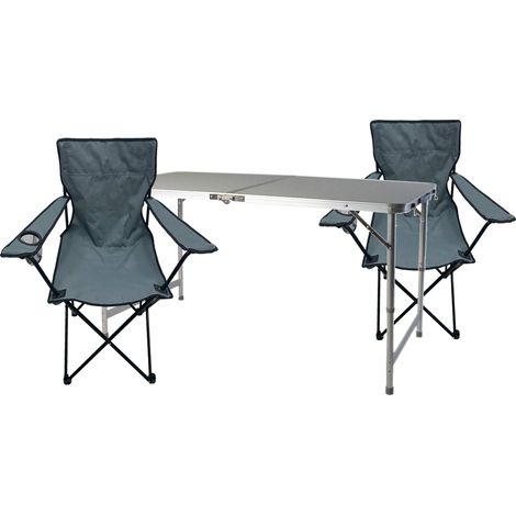 3-teiliges Campingmöbel Set Grau-MMC330872+2xMPO2481 (1/5)