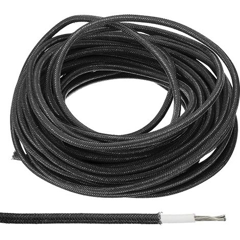 Câble Électronique Isolé Haute Température Résistant 9AWG Noir (1/5)