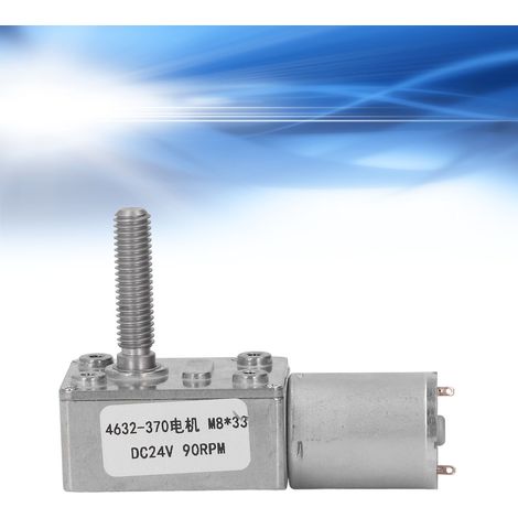 Moteur à engrenages à vis sans fin 4632-370 DC24V, filetage M833 mm, 90 tr/min (1/5)