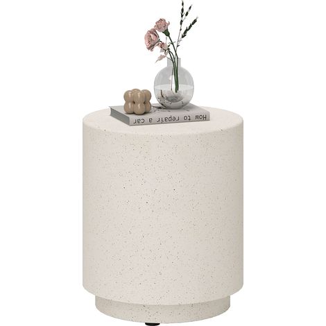 Beyamis Beistelltisch in Betonoptik, 37 cm x 37 cm x 43 cm, anorganisches Mineralpulver, Grau