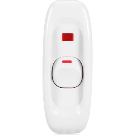 AC 250 V 10A en ligne marche/arrêt lampe de bureau cordon câble interrupteur avec indicateur LED blanc (1/4)
