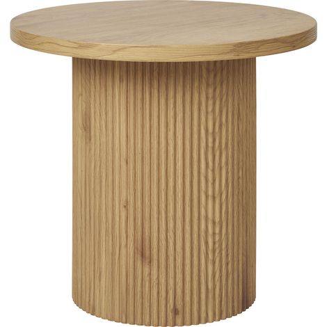 Tavolino d'appoggio Boavista naturale con base a doghe ø48 cm