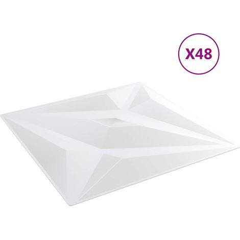 Maison Exclusive - Pannelli da parete 12 pz 50 x 50 cm Stella bianca Schiuma XPS (1/4)