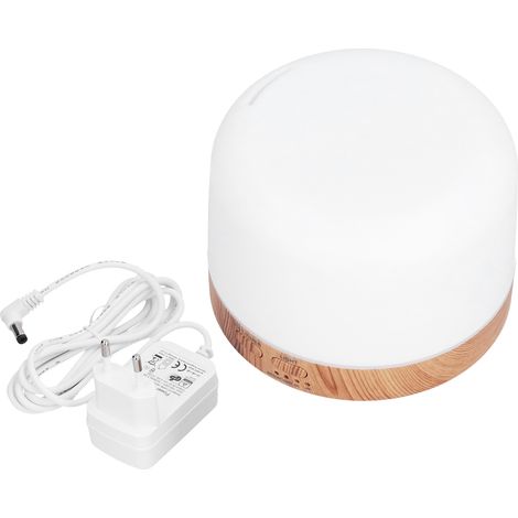 Diffuseur d'huiles essentielles 300 ml avec lumière LED à couleurs changeantes, humidificateur aspect bois pour la maison et la chambre, prise 100-240 V. (1/5)