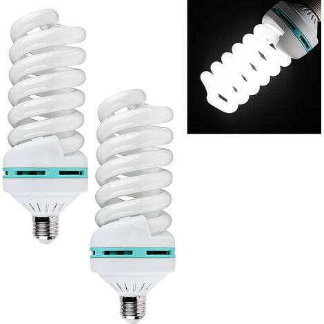 Lampada a risparmio energetico lampada a luce continua foto diurna 85W 5500K E27 lampada da studio 2er (1/3)