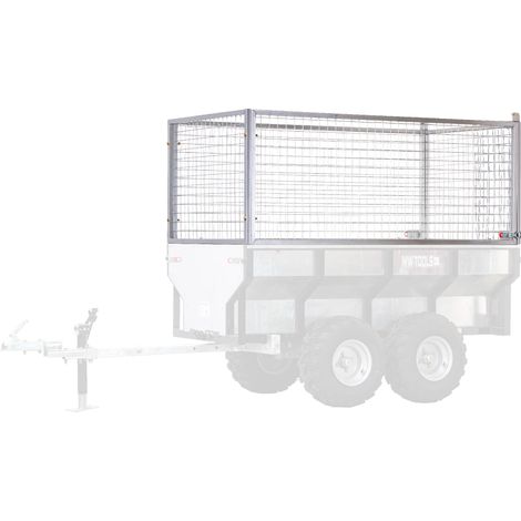 Mw Tools – Jeu de rehausses 800 mm en fil d'acier galvanisé pour remorque AHR1000G – Transport déchets jardin – AHR1000SZ8