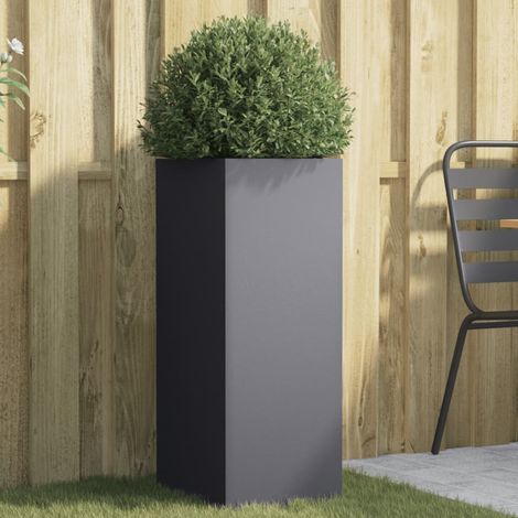 vidaXL Fioriera Antracite 32x29x75 cm in Acciaio