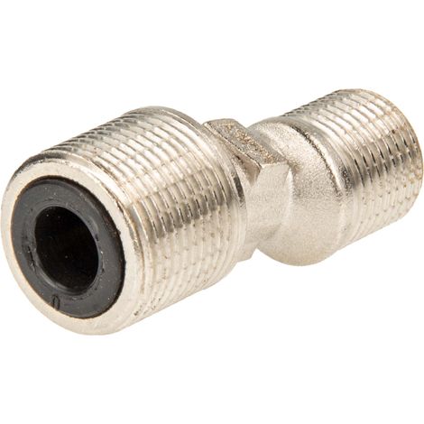 tecuro S-Anschluss (schallreduziert) für Wandarmaturen 3/4 x 1/2 Zoll, Messing vernickelt (1/5)