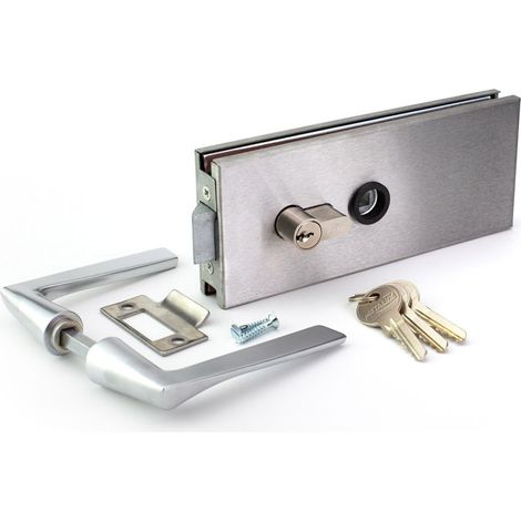 Serrure de milieu 9045 pêne dormant demi-tour chromé mat - METALUX - NM90452000 (1/4)
