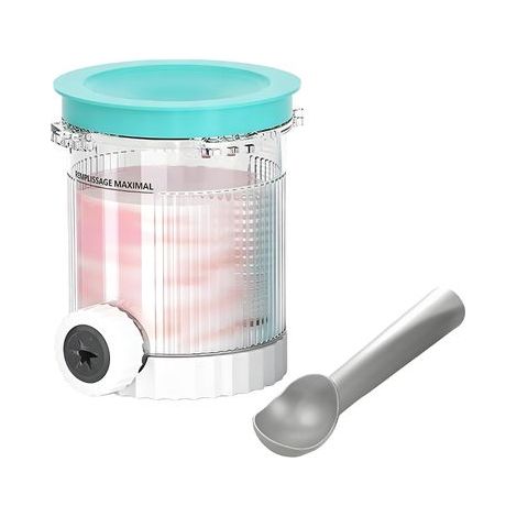 Gobelets et couvercles pour sorbetières Ninja mi Swirl, compatibles avec les séries Ninja NC700, NC701 et NC701C, sans BPA, lavables au lave-vaisselle (1 paquet, bleu). (1/5)
