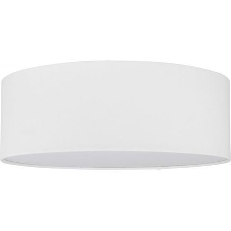 Plafonnier  Abat jours en Tissus Blanc Cylindre diam 38 cm  JOSEFINA (1/5)